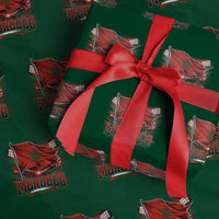 Waving Morocco Flag Stadium Lights Wrapping Paper Roll Patriotic Moroccan Soccer Fans