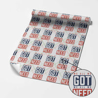 We All We Got We All We Need Motivational Wrapping Paper Roll Minimalist Bold Sports Style