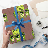 We Are All Frog Wrapping Paper Roll Frogs Protest Together Strong - Wonder Print Shop