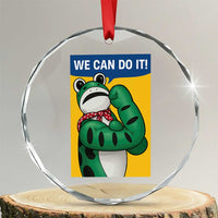 We Can Do It Rosie Frog Crystal Glass Ornament Resist Protest Parody Feminist Retro Poster - Wonder Print Shop