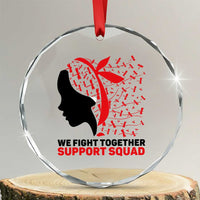 We Fight Together Support Squad Crystal Glass Ornament HIV Awareness Dragonfly Gift TS12