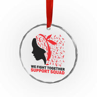 We Fight Together Support Squad Crystal Glass Ornament HIV Awareness Dragonfly Gift - Wonder Print Shop
