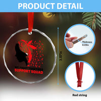 We Fight Together Support Squad Crystal Glass Ornament HIV Awareness Dragonfly Gift TS12