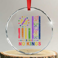 We The People No Kings in America Crystal Glass Ornament Protest LGBTQ+ American Flag TS10