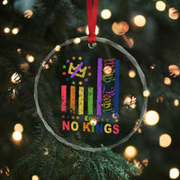 We The People No Kings in America Crystal Glass Ornament Protest LGBTQ+ American Flag - Wonder Print Shop