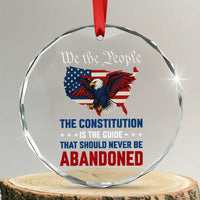 We the People Patriotic Eagle Crystal Glass Ornament Defend the Constitution American Flag - Wonder Print Shop