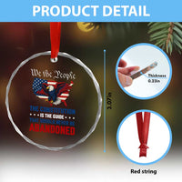 We the People Patriotic Eagle Crystal Glass Ornament Defend the Constitution American Flag TS02
