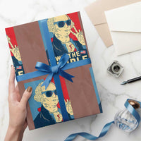 We the People Retro George Washington Wrapping Paper Roll Patriotic American Founding Fathers Peace Sign - Wonder Print Shop