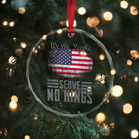 We The People Serve No Kings Crystal Glass Ornament Patriotic Eagle American Flag - Wonder Print Shop