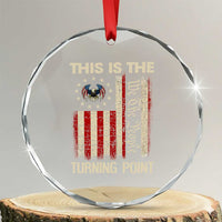 We the People Turning Point Crystal Glass Ornament Vintage American Flag and Freedom Patriotic Eagle TS02