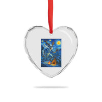 Wedigo Cryptid Christmas Heart Crystal Glass Ornament Native American Starry Night Xmas - Wonder Print Shop