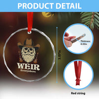 Weir Everywhere Western Skull Guitarist Crystal Glass Ornament Legendary Musician Memorial Retro Tribute for Fans