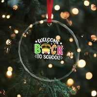 Welcome Back to School Bus Driver Crystal Glass Ornament First Day for School Gifts