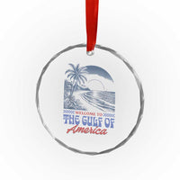 Welcome To America's Gulf Crystal Glass Ornament Retro Vintage Beach TS02