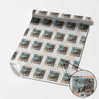 Welcome To Summerween Chillin And Thrillin Wrapping Paper Roll Spooky Beach Party Gift