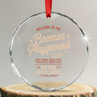 Welcome To The Boomer Playground Crystal Glass Ornament Funny Baby Boomer Generation TS11