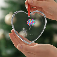 Well Shit Skeleton Detached Arm Heart Crystal Glass Ornament Gothic Halloween Flying Balloons Graphic
