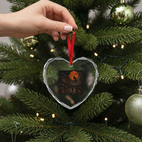 Wendigo Halloween Heart Crystal Glass Ornament Vintage Deer Skull Spooky Night Graphic