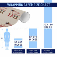 Western Cowboy Howdy Wrapping Paper Roll Merry Christmas Yall Cowgirl Boots Hat - Wonder Print Shop