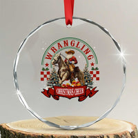 Western Crystal Glass Ornament Howdy Country Christmas Horse Xmas Cheer TS10