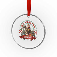 Western Crystal Glass Ornament Howdy Country Christmas Horse Xmas Cheer TS10