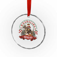 Western Crystal Glass Ornament Howdy Country Christmas Horse Xmas Cheer TS10