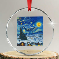 Whale Christmas Crystal Glass Ornament Stary Night Van Gogh Christmas TS14