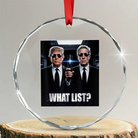 What List Dark Political Humor Crystal Glass Ornament Funny Political Conspiracy Parody TS02