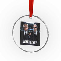 What List Dark Political Humor Crystal Glass Ornament Funny Political Conspiracy Parody - Wonder Print Shop