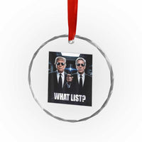 What List Dark Political Humor Crystal Glass Ornament Funny Political Conspiracy Parody TS02