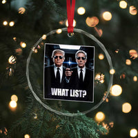 What List Dark Political Humor Crystal Glass Ornament Funny Political Conspiracy Parody TS02