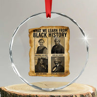 What We Learn From Black History Crystal Glass Ornament Vintage African American Leaders - Wonder Print Shop