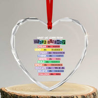 What We Learn From Black History Heart Crystal Glass Ornament Celebration African American Roots Pride - Wonder Print Shop