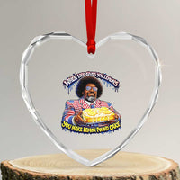 When Life Gives You Lemons Make Lemon Pound Cake Funny Meme Heart Crystal Glass Ornament Viral Hip Hop Humor Parody for Rap Fans