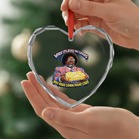 When Life Gives You Lemons Make Lemon Pound Cake Funny Meme Heart Crystal Glass Ornament Viral Hip Hop Humor Parody for Rap Fans