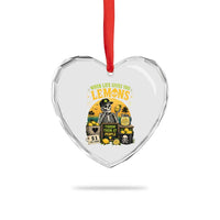 When Life Gives You Lemons Throw Them At People Heart Crystal Glass Ornament Skeleton Lemon Jokes