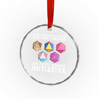When Someone Attacks One Party Member D20 Dice LGBTQ Ally Crystal Glass Ornament - Wonder Print Shop