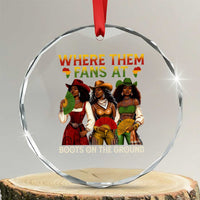 Where Them Fans At Boots On The Ground Crystal Glass Ornament Black African American Cowgirl Western Country Rodeo - Wonder Print Shop