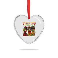 Where Them Fans At Boots On The Ground Heart Crystal Glass Ornament Black African American Cowgirl Western Country Rodeo - Wonder Print Shop