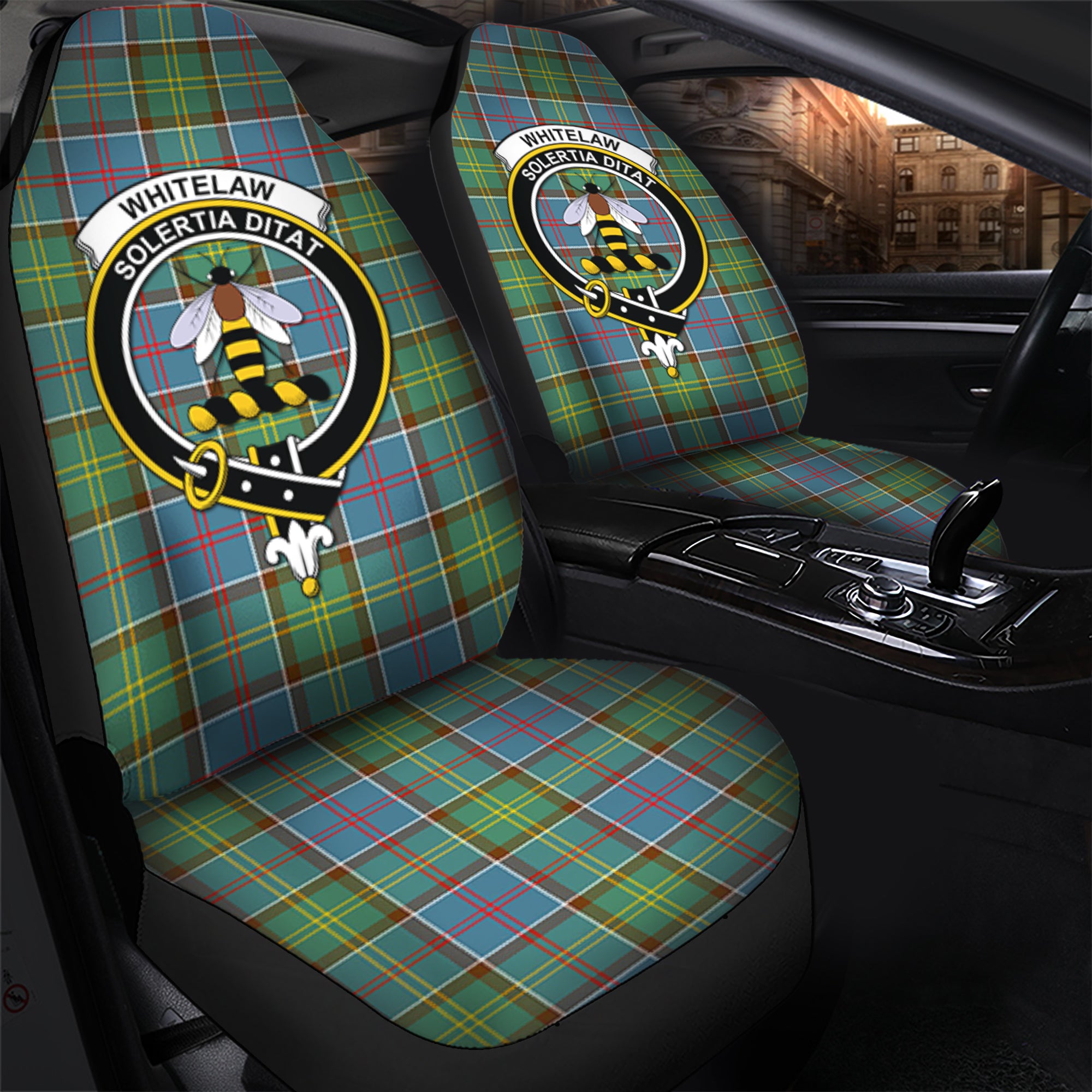 Whitelaw Clan Tartan Car Seat Cover, Family Crest Tartan Seat Cover TS23
