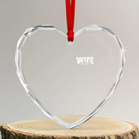 Wife Est 2026 Heart Crystal Glass Ornament Just Married Couple Matching Wedding Honeymoon