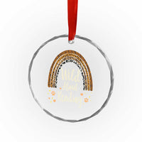 Wild About Reading Crystal Glass Ornament Teacher Student Back to School Retro Rainbow TS02