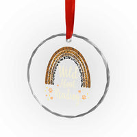 Wild About Reading Crystal Glass Ornament Teacher Student Back to School Retro Rainbow - Wonder Print Shop