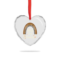 Wild About Reading Heart Crystal Glass Ornament Teacher Student Back to School Retro Rainbow - Wonder Print Shop