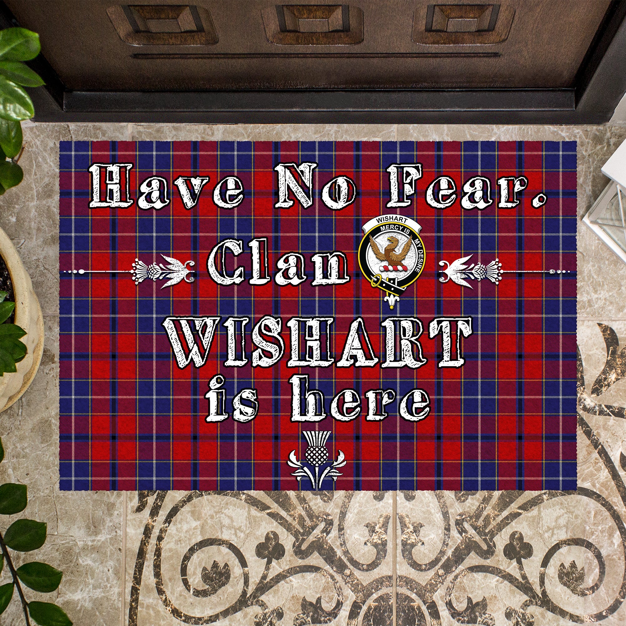 wishart-dress-clan-tartan-door-mat-family-crest-have-no-fear-tartan-door-mat