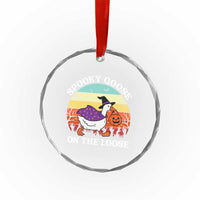Witchy Silly Goose Crystal Glass Ornament Retro Girly Halloween Spooky Goose Lover TS10