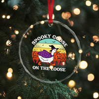 Witchy Silly Goose Crystal Glass Ornament Retro Girly Halloween Spooky Goose Lover TS10