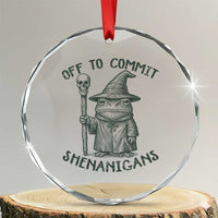 Wizard Frog Crystal Glass Ornament Funny Off to Commit Shenanigans