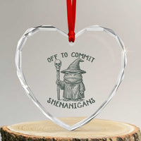 Wizard Frog Heart Crystal Glass Ornament Funny Off to Commit Shenanigans