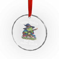 Wizard Frog Meme Crystal Glass Ornament Outta Spells But Not Outta Shells - Wonder Print Shop